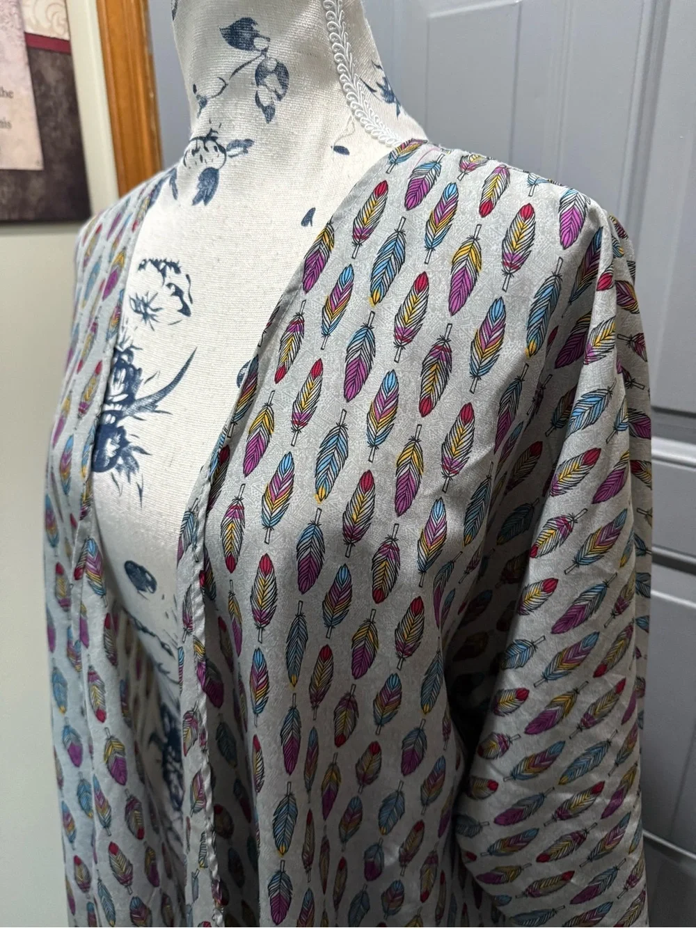 Colorful feathers shawl by LuLaRoe size small (oversized)
